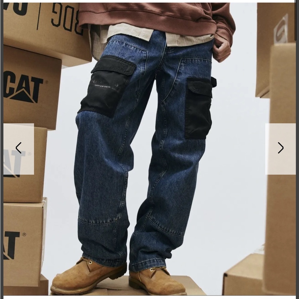 NWT caterpillar and UO double utility jean